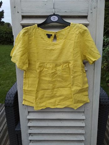 T shirt blouse jaune