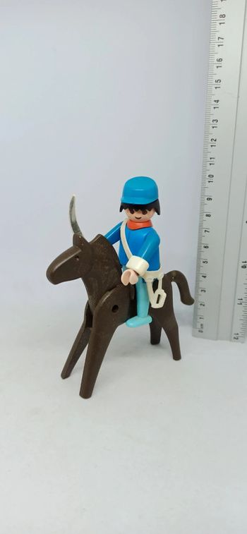 Homme nordiste avec cheval marron playmobil