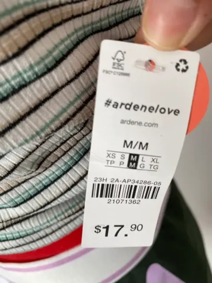 Top dos nu rayé blanc et vert Ardene - photo numéro 4