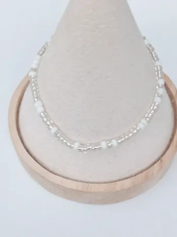 Bracelet perles de rocaille transparent– tendance bohème chic