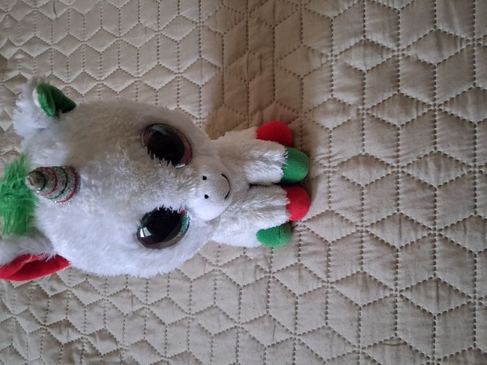 Peluche blanche licorne - photo numéro 2