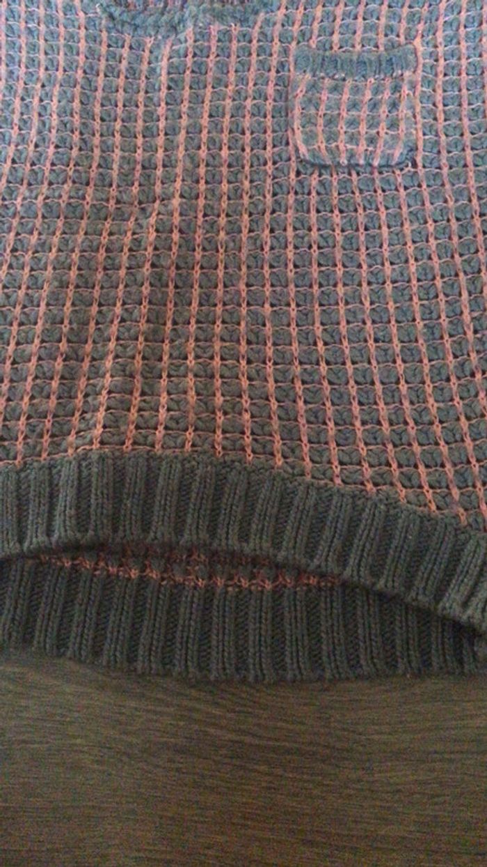 Débardeur gris / orange Orchestra 7/8 ans - photo numéro 3