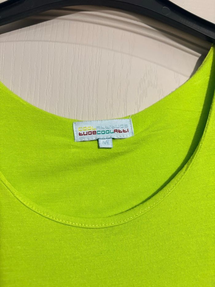 Tunique bretelles larges Cool – Taille M – Vert pomme – TBE - photo numéro 3