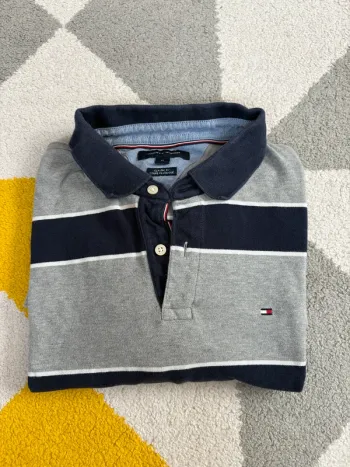Polo à manches longues Tommy Hilfiger | Gris et bleu marine | Taille XL