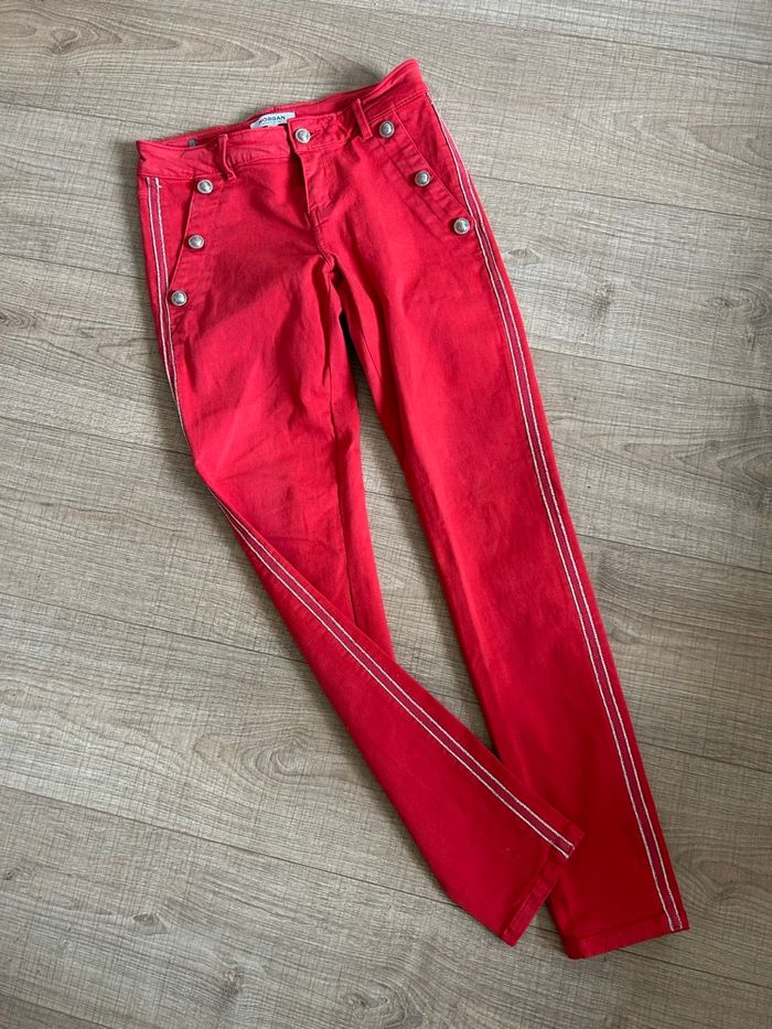 Pantalon rouge et doré Morgan taille 36 TBE - photo numéro 8