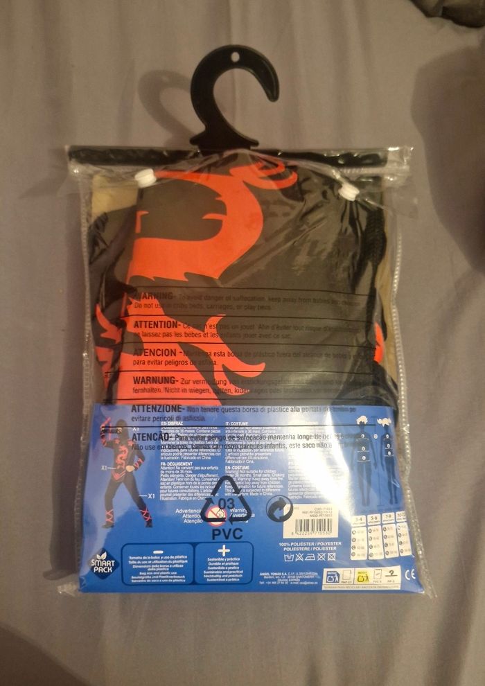 Costume enfant Ninja Dragon rouge 3 pièces - photo numéro 2