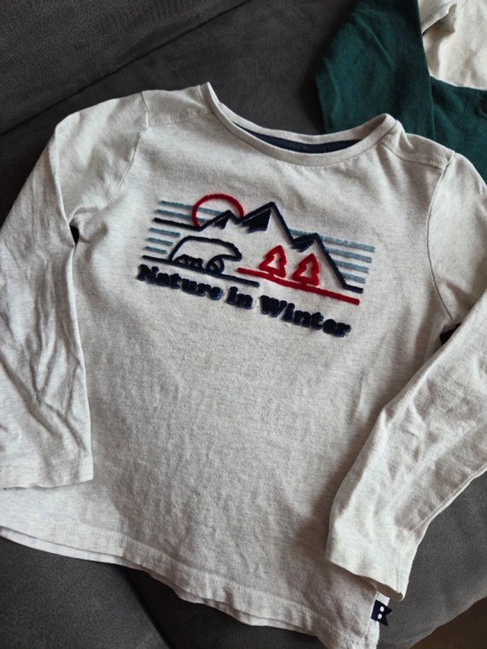 Lot 2 T-shirt manches longues okaidi - photo numéro 3