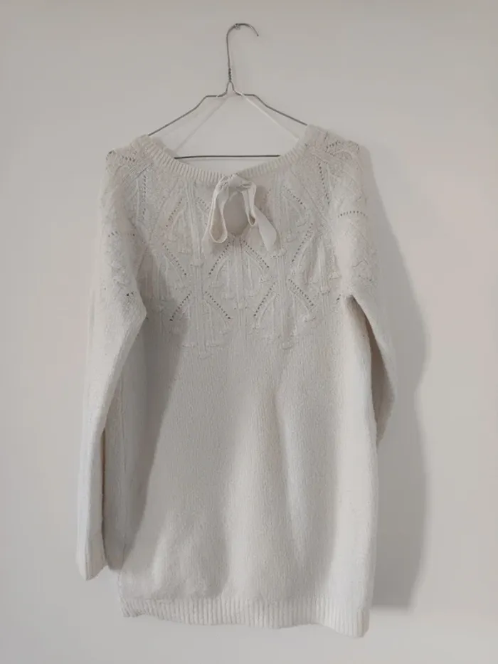 Pull maternité blanc Kiabi taille M 38-40 - photo numéro 2