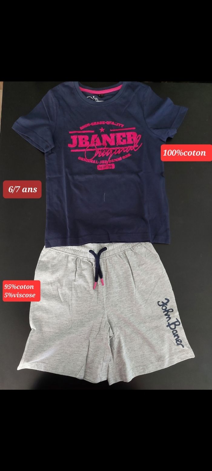 Ensemble short et tee-shirt garçon 6/7ans