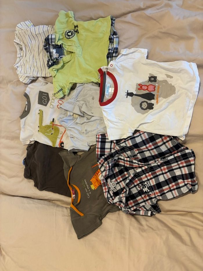 Lot de t-shirts manches courtes garçon 6 mois - photo numéro 2