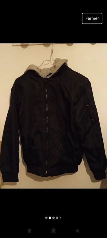 Blouson garçon  style bombers à capuche 12 ans