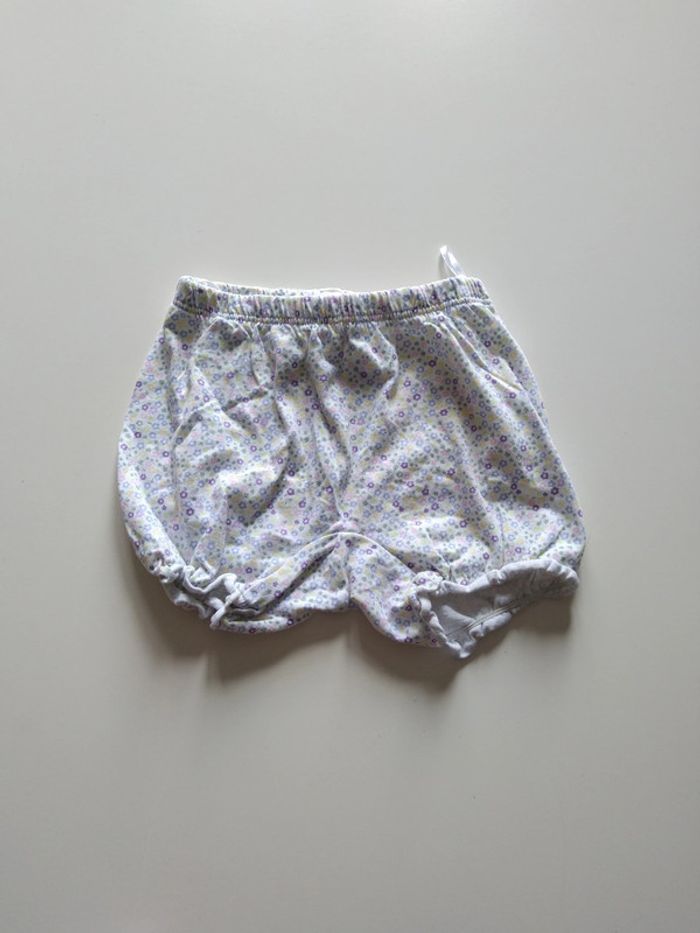 short coton imprimé fleur h&m fille 6 mois