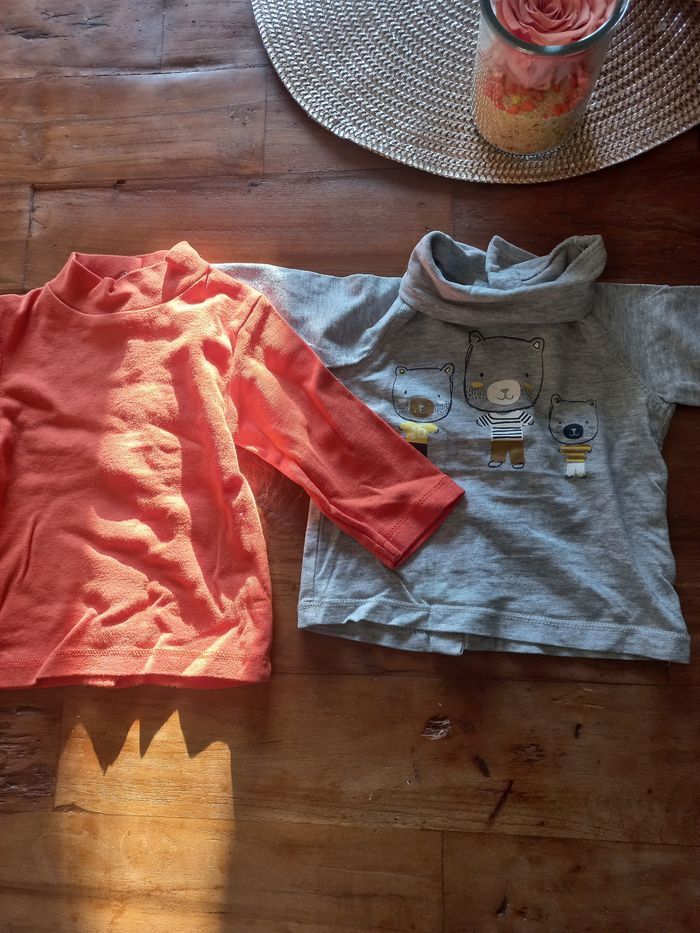 Lot de tee-shirts manches longues bébé 3 mois - photo numéro 8