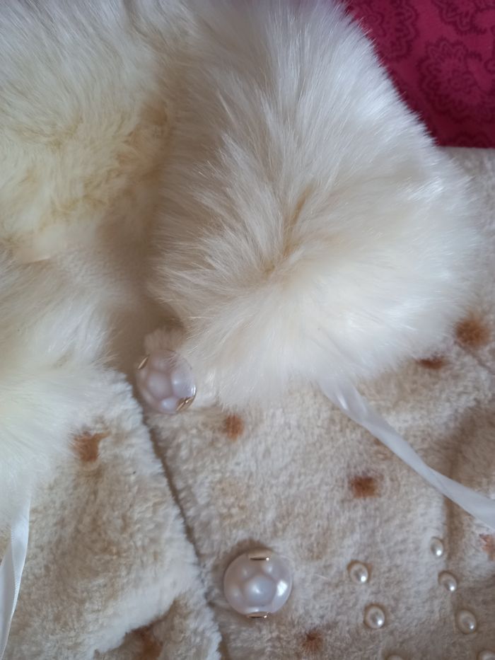 Manteau noel fetes ceremonie fausse fourrure - photo numéro 2