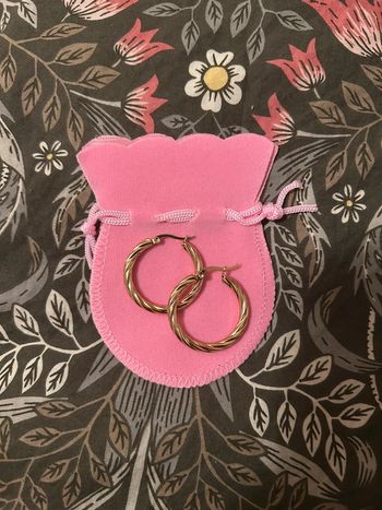 Créoles texturées en acier inoxydable