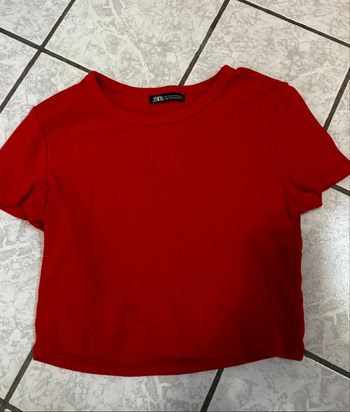 T-shirt rouge – Zara – Taille S - Neuf sans étiquette