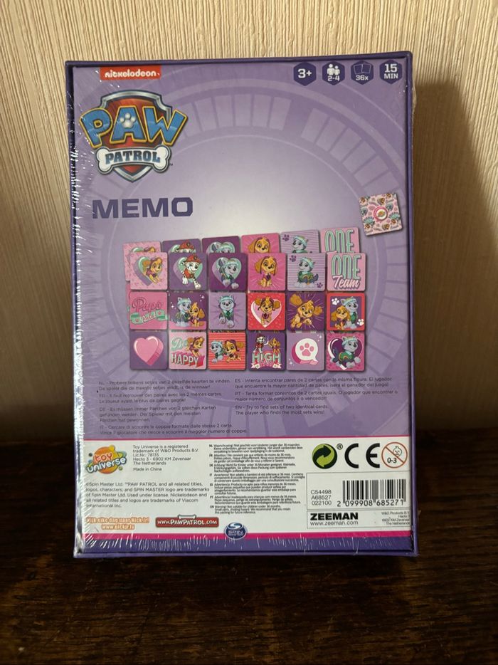 Lot Paw Patrol « Pat Patrouille » : puzzle 3D Chase et jeu de Mémo - photo numéro 3