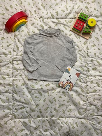 sous pull col roulé gris 24 mois kiabi