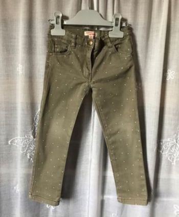 Jeans skinny kaki points blanc 3 ans DPAM