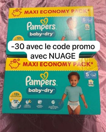Deux carton de couche Pampers taille 5 normal 