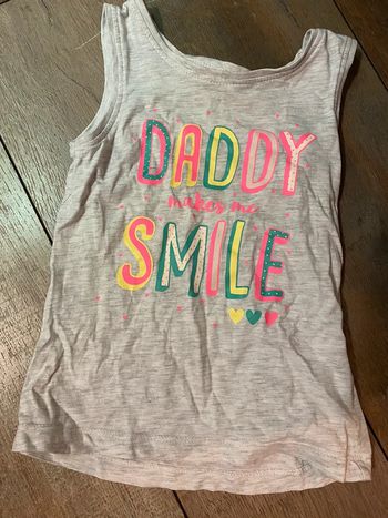T-shirt débardeur gris Primark papa 24-36 mois