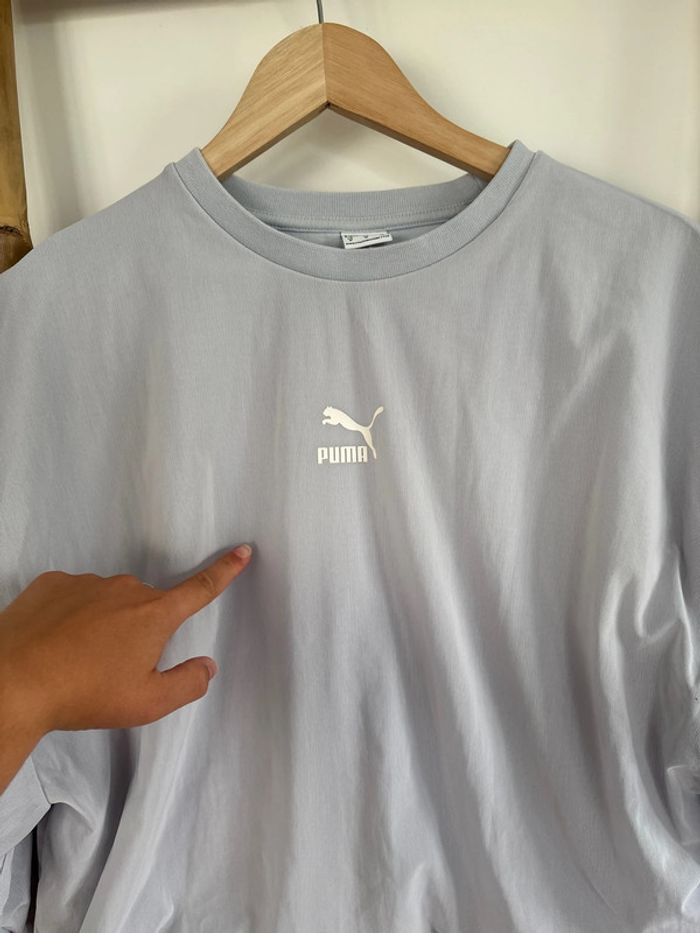 sweat bleu ciel puma taille M - photo numéro 5