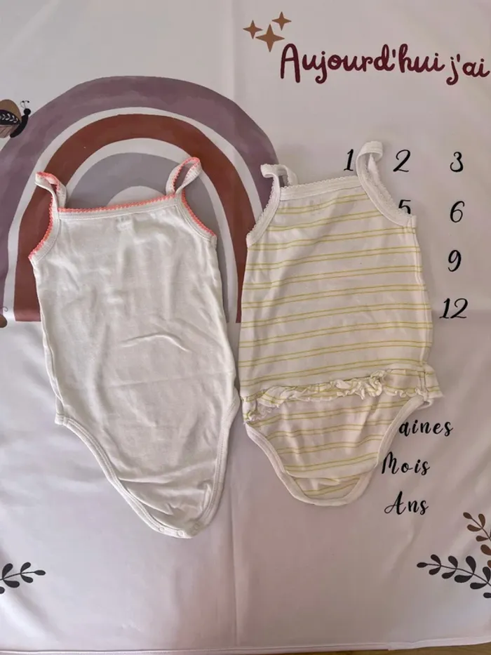 Lot de 2 bodys manches courtes – Bébé fille – Taille 18 mois (88 cm) 🌼 - photo numéro 3