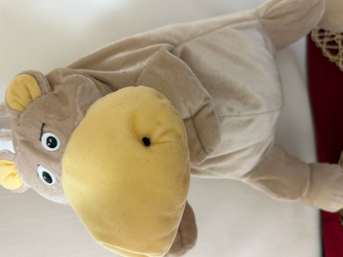 hippopotame super toys simba vintage peluche hippopotame beige model 50 cm rare doudou animal idem r - photo numéro 2