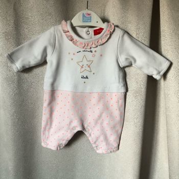 Grenouillère doublée coton 1 mois Tissaia