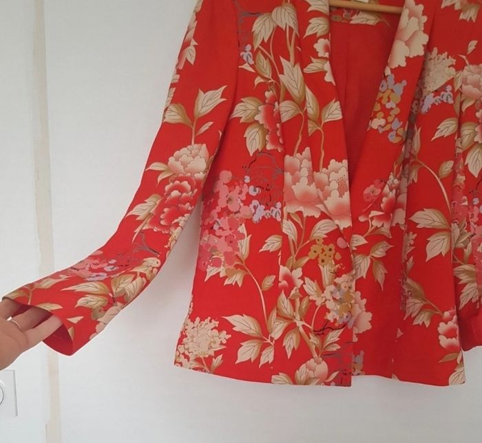🌸 Veste blazer imprimée fleurie – Naf Naf – Taille 40 🌸 - photo numéro 4