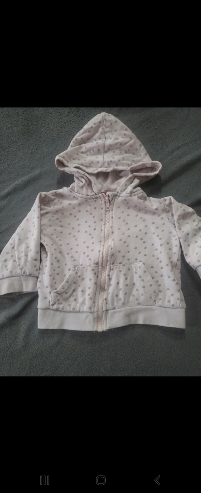 Gilet à capuche fille 18 mois