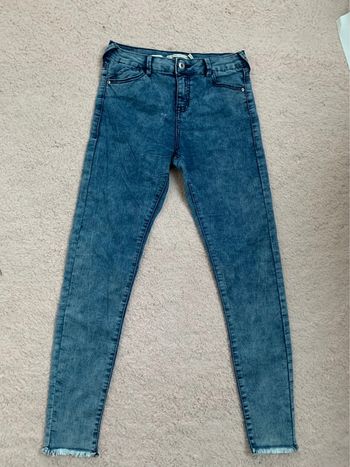 Jean slim bleu foncé délavé