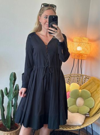 Robe noire en soie modèle Rose taille 36 - Maje Paris