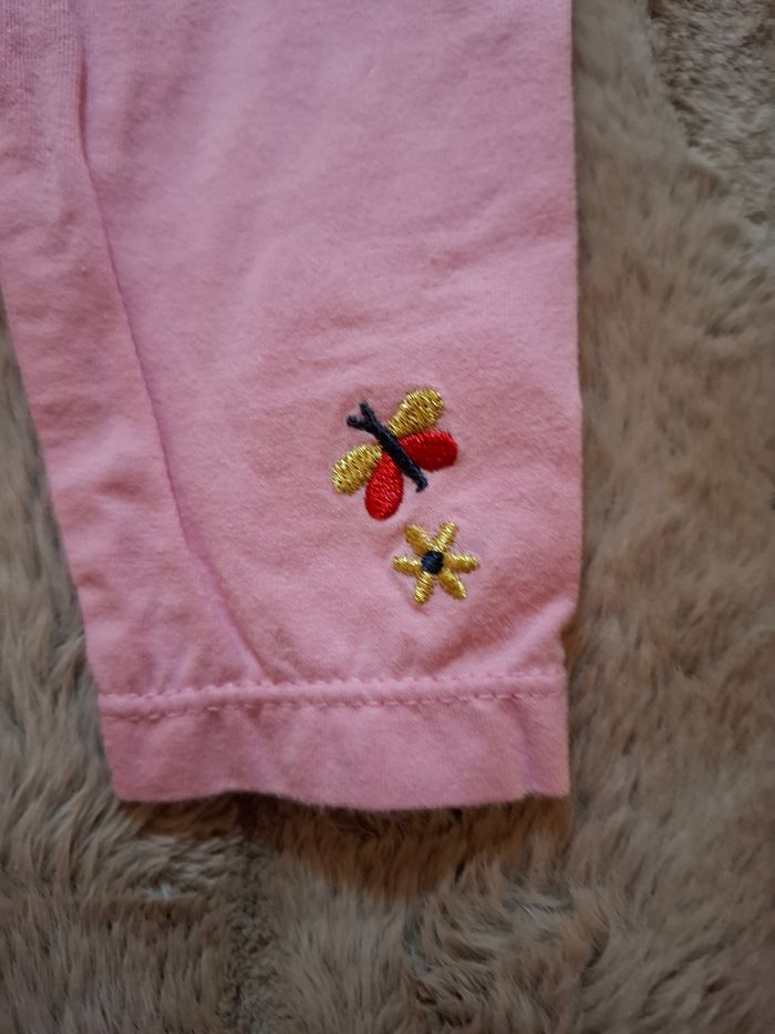 Legging rose motif papillons & étoiles - 18 mois - Mes Petits Cailloux - photo numéro 4