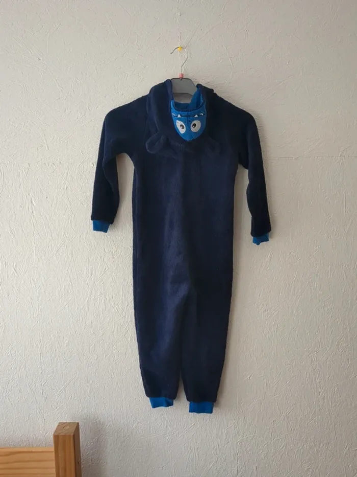 Combinaison pyjama monstre bleu 4-6 ans - photo numéro 2