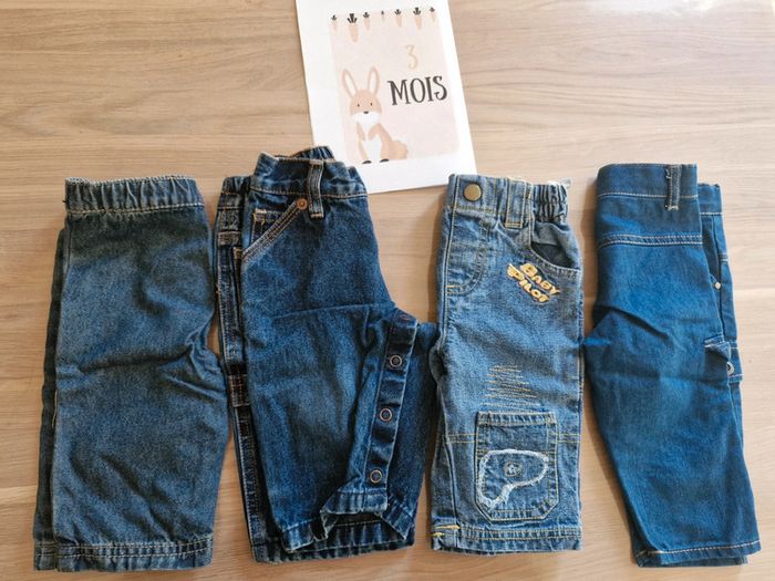 Lot de 4 jeans 3 mois