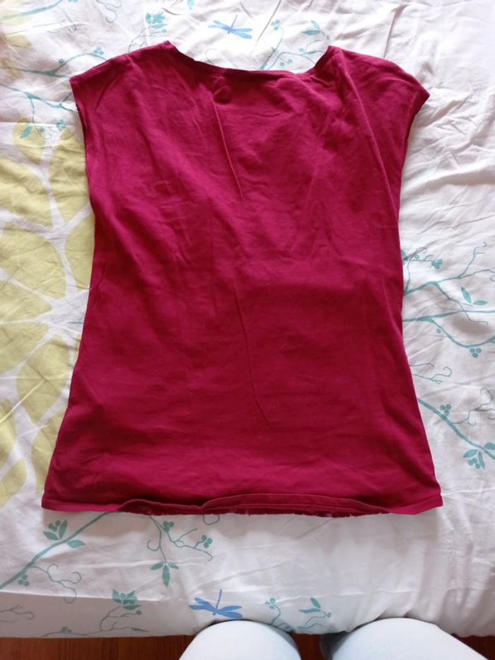 Tee shirt bordeaux Pimkie - photo numéro 5