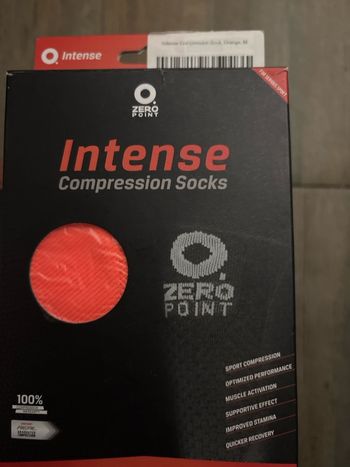 Chaussettes de running triathlon Zero Point Intense – Taille M – Couleur orange – Neuf  ni