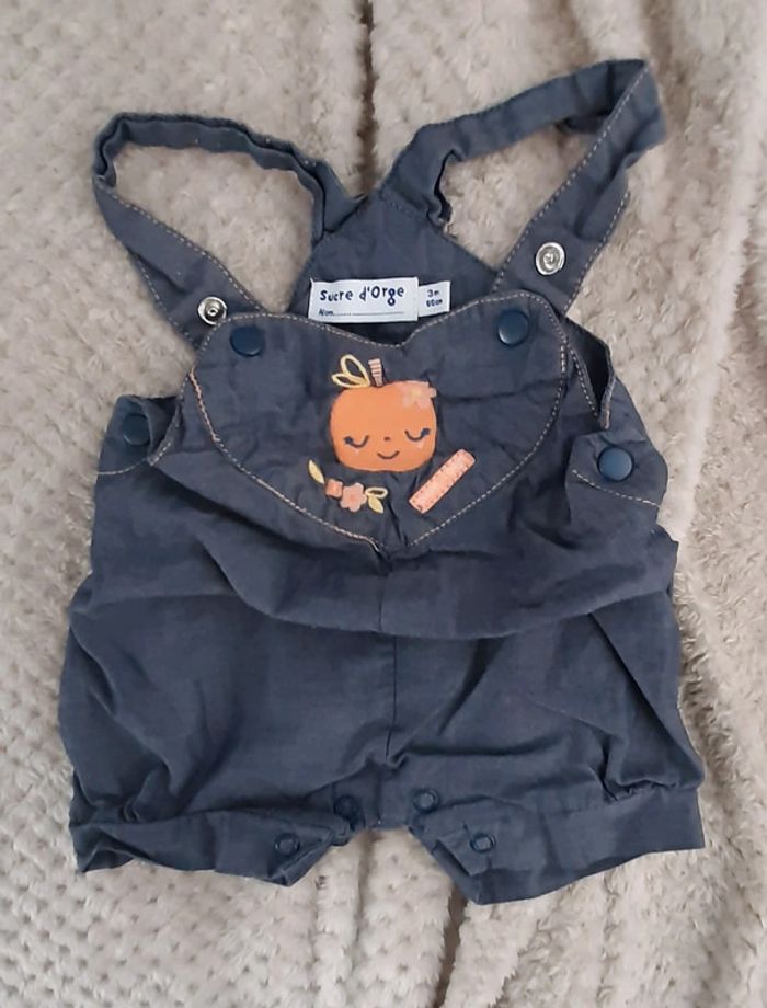 Combi short été fille sucre d'orge 3 mois