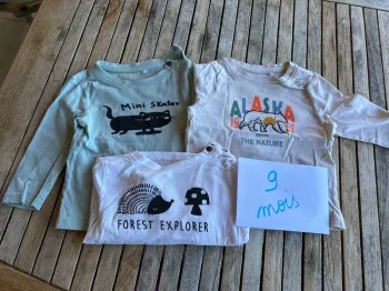 Lot de 3 T-shirts manches longues Orchestra - 9 mois