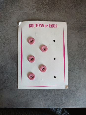 Lot de 5 boutons rose