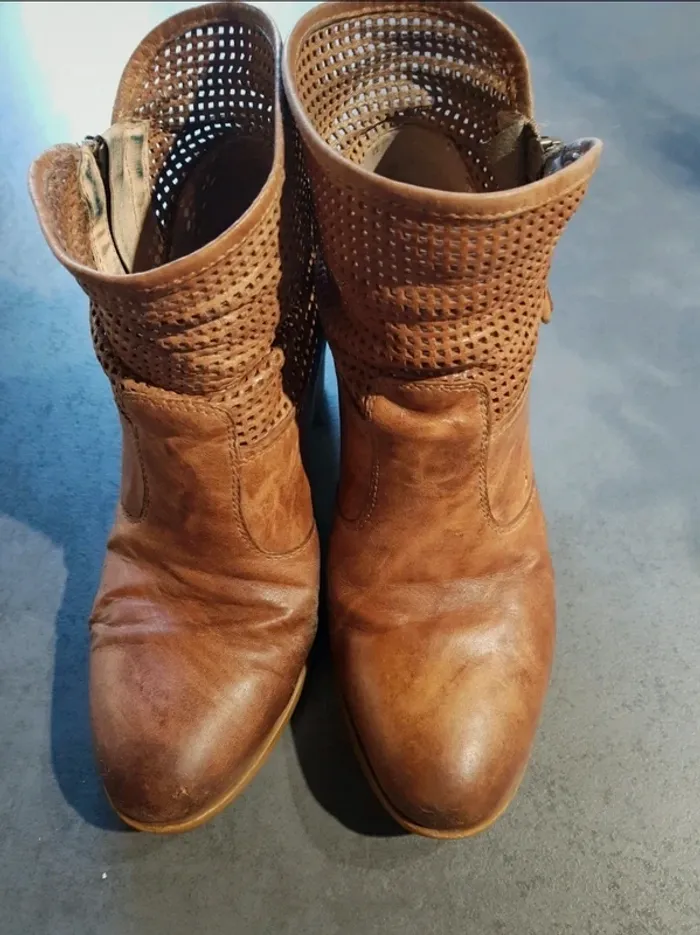 Bottines en cuir