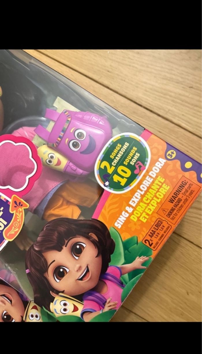 Lot poupée poupon dora + sac à dos - photo numéro 5