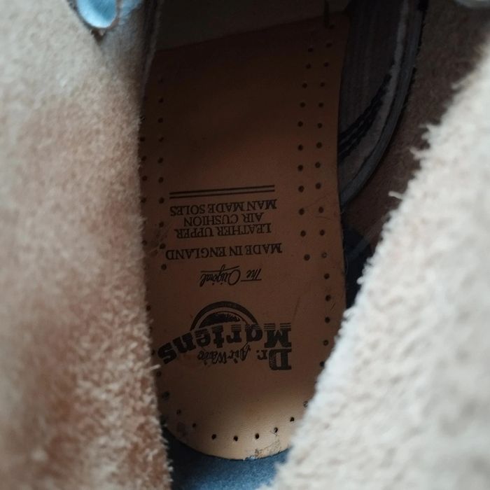 Rare vintage made in England boots bottines Dr.martens argenté cuir - photo numéro 4