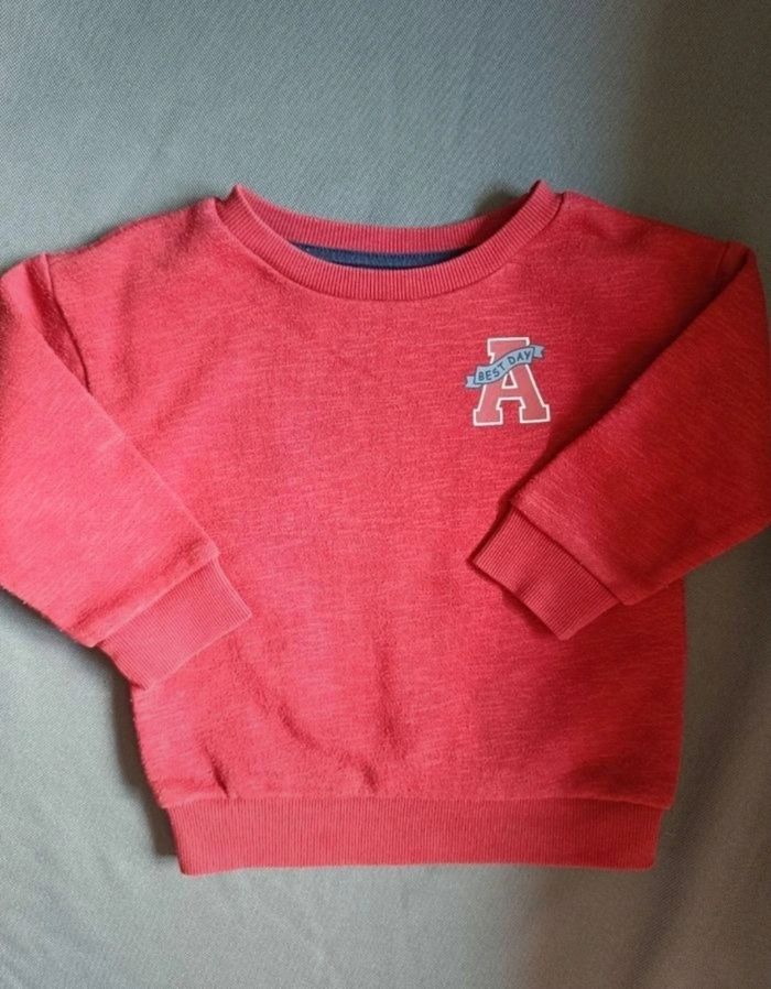 Sweat rouge molletonné - photo numéro 2