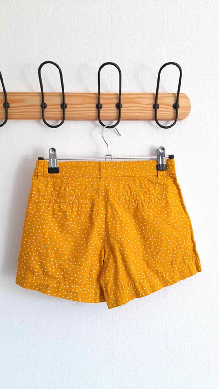 Short jaune à pois blanc Kiabi 9 ans - photo numéro 2