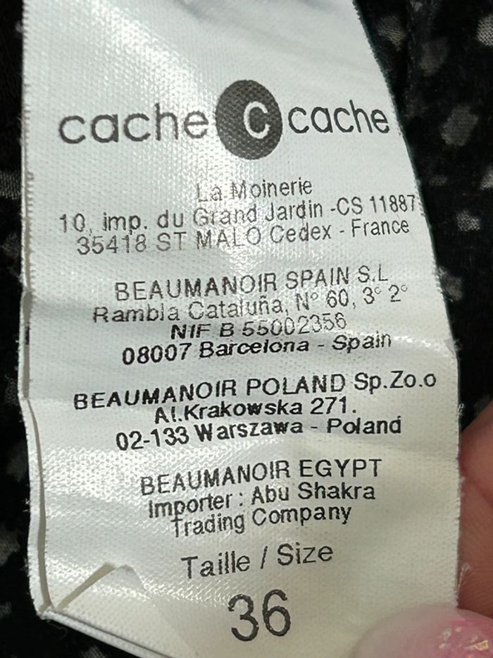 Robe noire à pois blancs Cache Cache taille 36 bon état - photo numéro 17