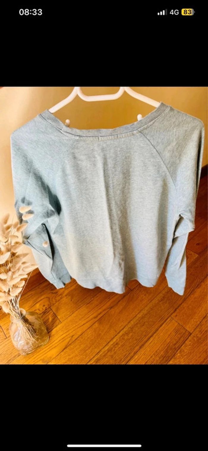 Sublime pull amisu taille M en coton bleu vert Envoi rapide - photo numéro 4
