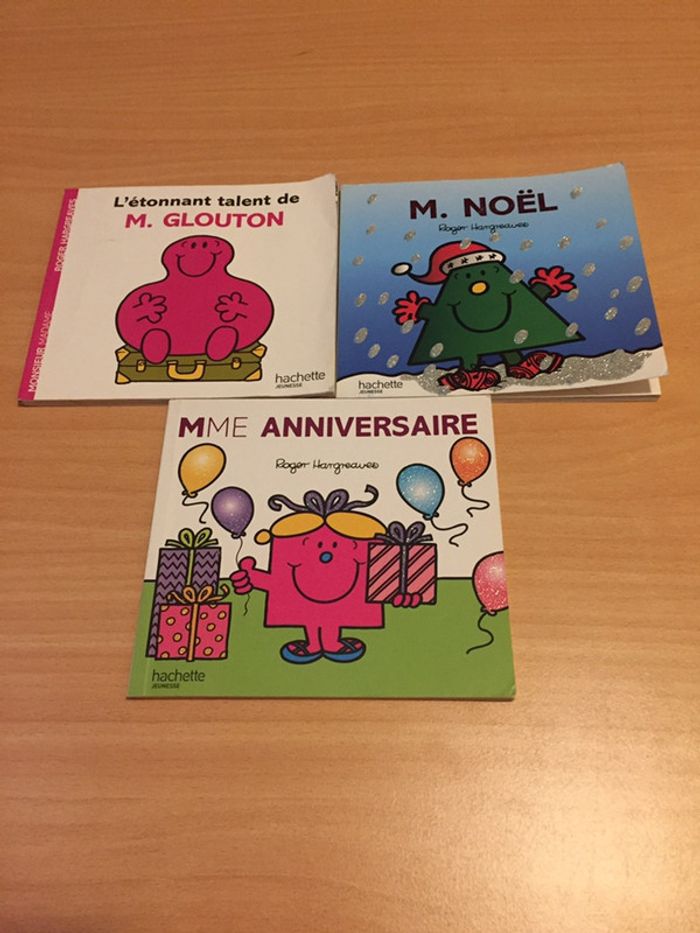 Lot de 3 livres mr madame