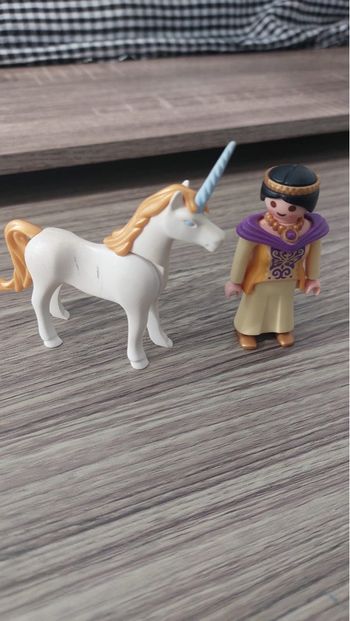 Playmobil princesse et licorne en très bon état